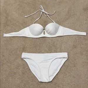 Aerie crochet halter bikini set